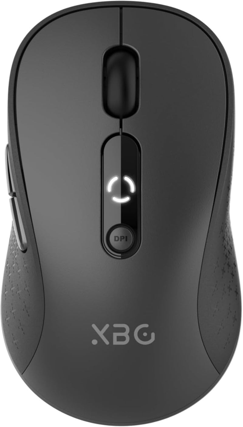 XBG B15 Tri-Mode Wireless Mouse, Bluetooth 5.0/4.0 & 2.4G, 5 Adjustable DPI, Type-C Rechargeable with 3-Level Battery Indicator, Ergonomic Silent Design for Office/Laptop/Travel - Image 1